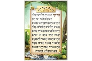 Judaica Place Asher Yatzar Laminated Card 5" x 7.5"