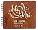Personalized Wedding Guest Book Mr Mrs Wooden Rustic Vintage Bridal Black Mahogany Oak or Cocoa Unique Wood Hardcover Finish Options