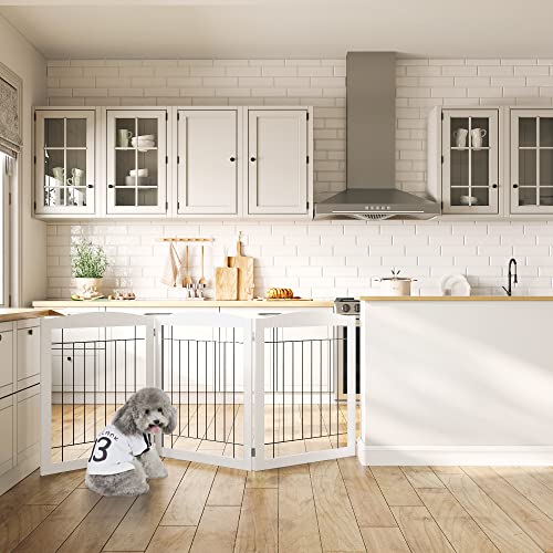 PAWLAND Extra Wide Dog gate for The House, Doorway, Stairs