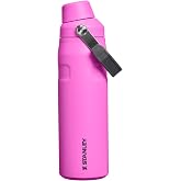STANLEY IceFlow Fast Flow Bottle, 24 oz, Hot Pink | Angled Spout Lid | Lightweight and Leakproof for Travel and Sports | Easy Carry Handle | Insulated Stainless Steel | BPA-Free
