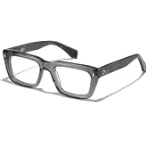 JOLLYNOVA Sutton Retro Rectangle Acetate Thick Glasses Frame Prescription Optical Eyewear for Women Men 53-21-148mm