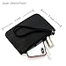 Oct17 Women Faux Leather Bucket Tote Shoulder Bag Fashion Ladies Handbag Purse with Small Bag - Black