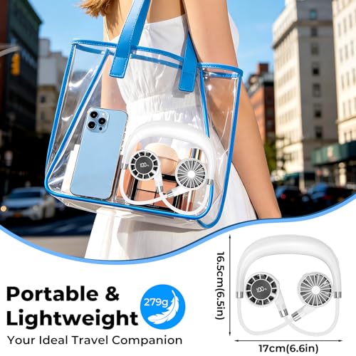 Silent Neck Fan, Portable Neck Fan 6 Speeds, 10000 RPM, 4000mAh Battery (5-16H), Neck Fan with Long Lasting Battery, Neck Fan for Men Women Amazon