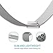 Aimtel Compatible Ticwatch Pro Band/Galaxy Watch (46mm), Metal Milanese Replacement Band(22MM) Compatible Ticwatch Pro/Samsung Gear S3 Frontier / S3 Classic/Galaxy Watch 46mm (Silver)