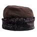Cloche Fur Trim 3 Piece Fleece Hat, Scarf & Glove Women's Winter Set, Brown