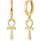 MYEARS Women Earrings Gold Huggie Hoop Dangle Drop 14K Gold Plated Small Simple Hypoallergenic Everyday Jewelry