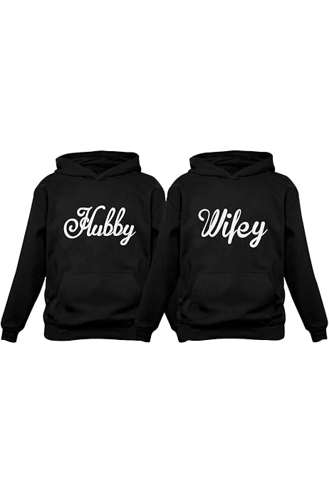 Hubby \u0026 Wifey - Matching Couple Hoodies 