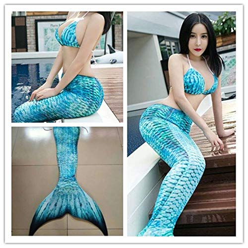 Dunnomart Mermaid Tail Monofin Women Costume Swimming Swimmable Mermaid Tail Cosplay Halloween Costumes
