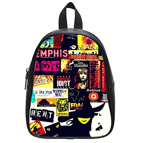 Large Size Broadway Musical Collage Printing Shoulders Backpack Custom High School Students