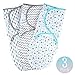 Bublo Baby Swaddles for Newborns – 3-Pack Infant Swaddles 3-6 Months – Adjustable Swaddle Sleep Sack – Soft Organic Cotton Baby Wrap for Safe & Cozy Sleep (White Grey)