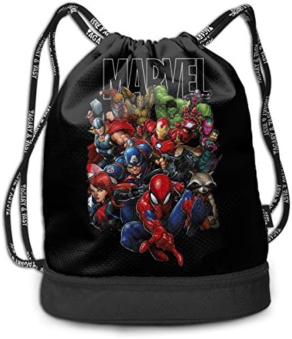 LianLiYa M-ar-vel Av-en-gers Gua-rdians Travel Drawstring Tote Bag Basketball Drawstring Sack