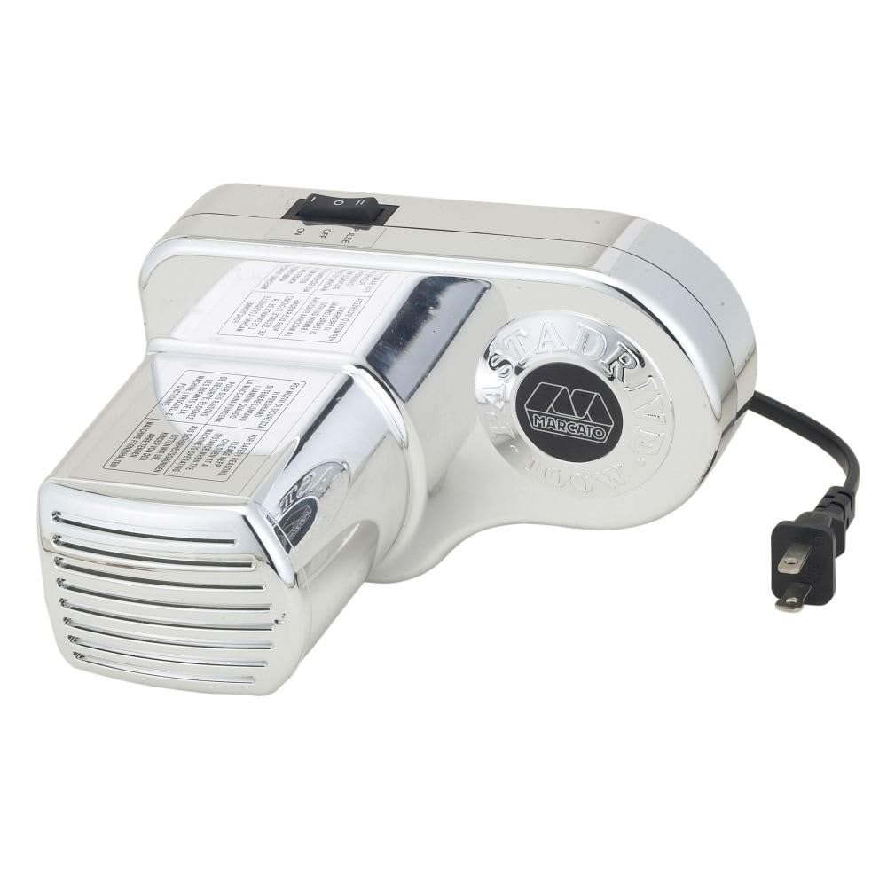 Motor de accionamiento Marcato Atlas, fabricado en Italia, alimenta máquinas de pasta y accesorios, plateado