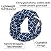 Quatrefoil Infinity Scarf for Women - Travel Scarf with Hidden Pocket - Women Infinity Scarves for All Seasons (Navy)