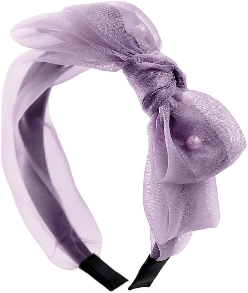 Kllomm Mesh headband female adult double bow tie hair cute headband