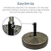EasyGo Round Umbrella Base Weight � Black Finish �50 Pound Water or Sand Weighted Plastic Universal Stand