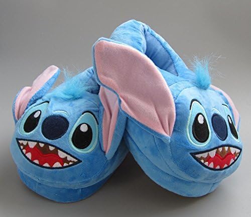 Fatflyshop - Lilo and Stitch Cartoon Plush Indoor Bedroom Winter Warm Slipper 11"