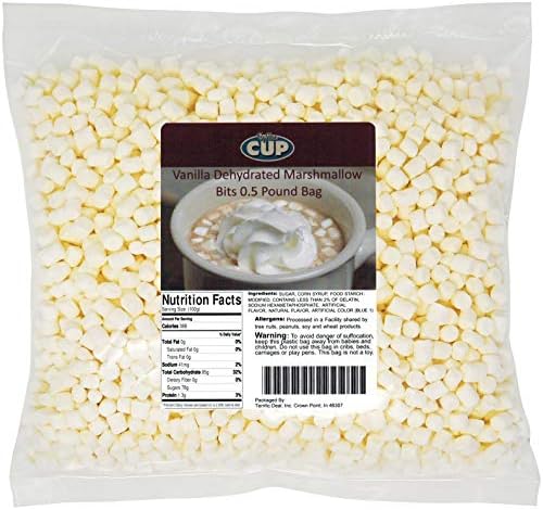 By The Cup Vanilla Dehydrated Marshmallow Bits 0.5 Pound Bag