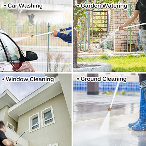 CAVEEN Jet Car Washer Power Hose Nozzle, Magic High Pressure Wand, Flexible Water Hose Nozzle Sprayer Extendable Home Garden Car Washing Glass Window Cleaning