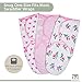 Emma + Ollie Swaddle Blanket Wrap Set of 3, Adjustable Infant Baby Swaddle Wrap Blanket, Pink Swaddle, Pink Flower, Pink Heart, Pink Stripe Swaddle Wrap, Girl Swaddle