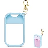 TERPINK Silicone Case Compatible with Touchland Hand Sanitizer Spray, Protective Case with Keychain for Power Mist and Glow Mist 1 fl oz, Hand Sanitizer Spray Accessory (Blue, 1 Pack)
