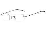 Agstum Mens Womens Titanium Alloy Flexible Rimless