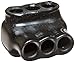NSI Industries Polaris Black IPL4-3A Insulated Multi-tap Connector - 3-Port Single-Sided Entry for 4-14 AWG Wire Range - Dry Locations - Dual-rated for cooper and/or aluminum - 1.188-inch width, 1.375-inch height, 1.55-inch length - Hex size 1/8-inch