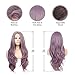 EEWIGS Synthetic Purple 13×4 Lace Front Wig cosplay wig Pre Plucked L part wigs Long Wave Wigs Heat Resistant Fiber Hair for Women (24inch/purple)