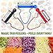 Vicious Teknology Magic Trio Peeler - Peel Cheese, Fruit, Veggie in Seconds with Sharp Stainless Steel Blade - 3PCS