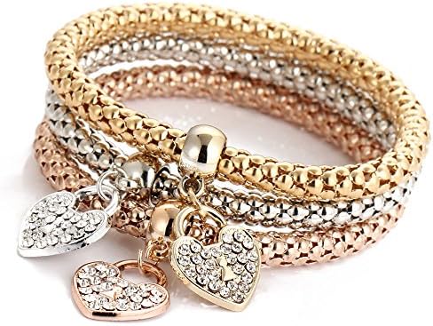 3pcs_Fashion_Women_Gold_Silver_Rose_Gold_Bracelets_Set_Rhinestone_Bangle_Jewelry