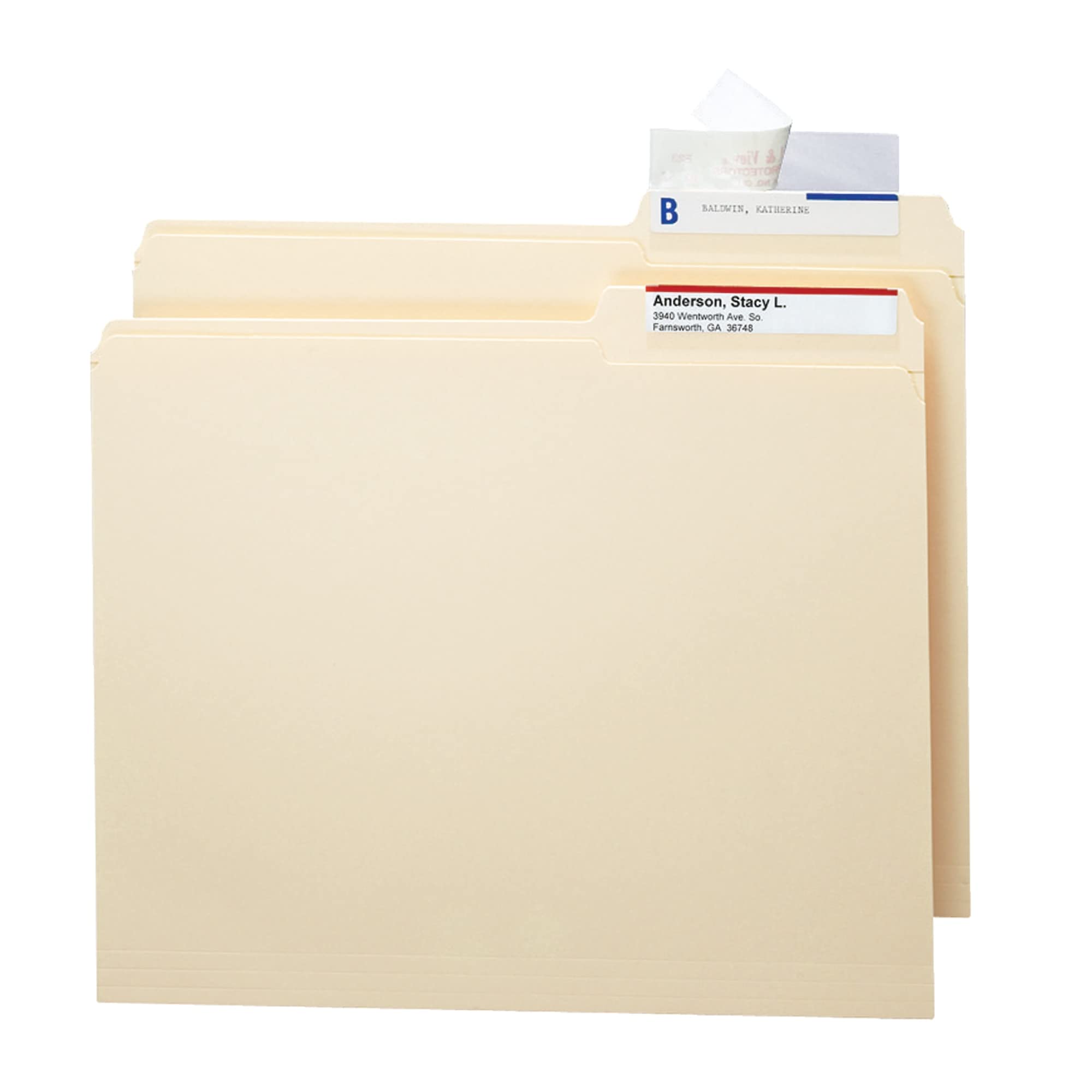 Photo 1 of Smead Seal and View® Clear Label Protector, Size 3-1/2x1-11/16-Inches Before Folding, 100 per Pack (67600)