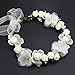 SIZSNM Flower Crown Floral Headband Headpiece Wreath Girls Womens Artificial White Silk Roses Wedding Bridal Kids Toddler Boho