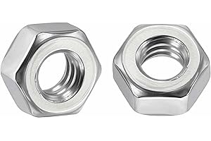 Kozelo 20pcs Hex Nuts - [3/16"-24] 304 Stainless Steel 18-8 (A2-70) Hardware Nuts for Mechanical Repair & Assembly, Standard 