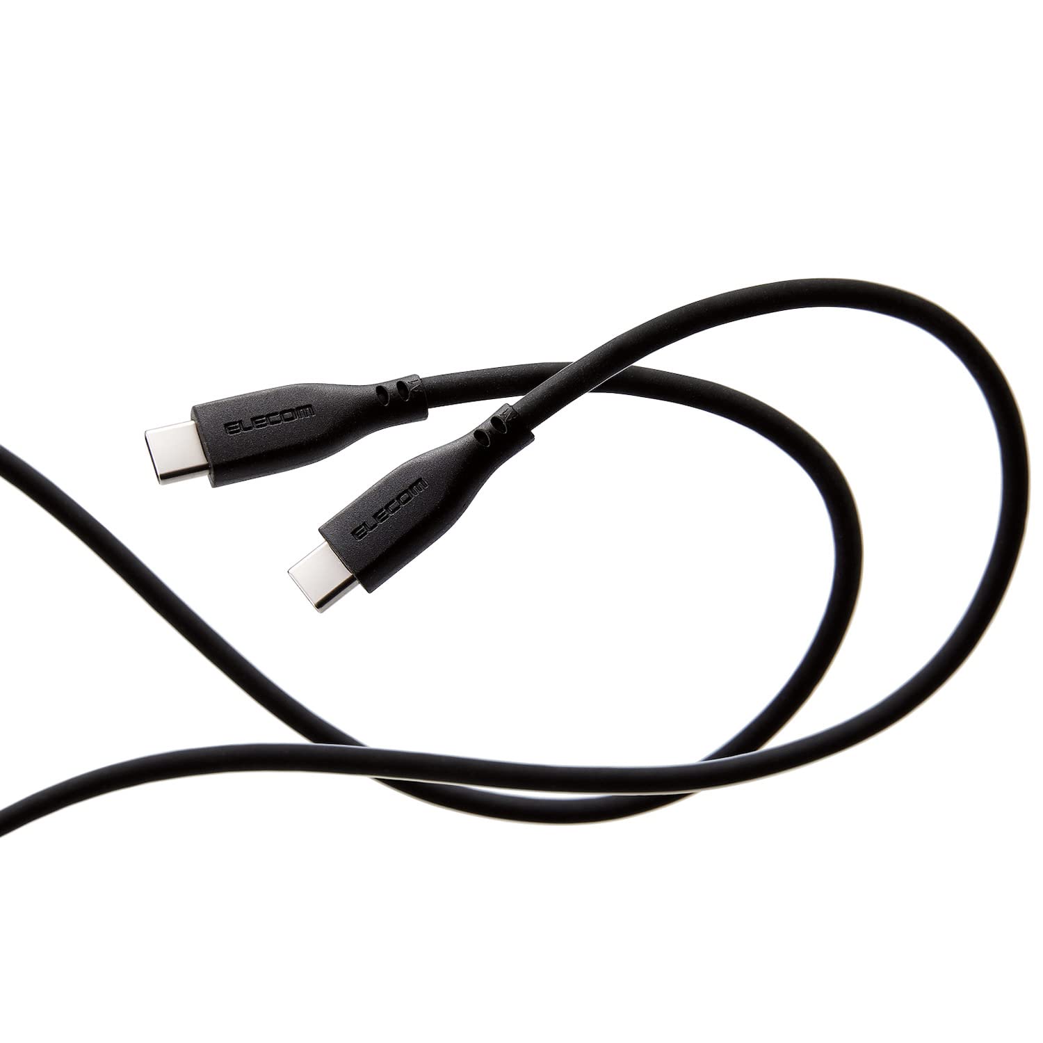 エレコム USB-C & USB-C ケーブル 60W USB PD対応 1.5m シリコン素材採用 なめらか 断線しにくい 絡みにくい 【 MacBook Air Pro/iPad Pro/Galaxy/Android スマホ タブレット 等対応 】 ブラック 【iPhone 16 シリーズ 対応検証済】 MPA-CCSSEC15BK商品画像