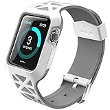 Apple Watch Case, i-Blason Unity Series Premium Hybrid Protective Bumper Protective Case for Apple Watch 42 mm 2015 Release [Not Compatible with 38 mm] (White)