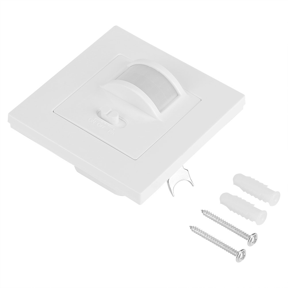 Dioche Motion Sensor Switch, 110V-240V IR Motion Sensor Recessed Wall Lamp Light Bulb Switch