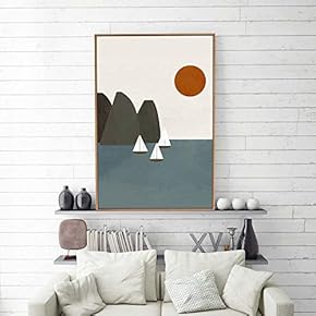 Framed Nordic Abstract Home Artwork for Living Room Bedroom