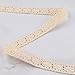 VU100 Edging Lace Ribbon/Trim, Natural Cotton Crochet Sewing Lace, for DIY Crafts Gifts Wrapping Party Baby Bridal Shower Wedding Decoration(1/2 Inch Wide 10 Yards Cream)