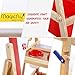 Magicfly Kids Art Easel with Paper Roll, Double Sided Toddler Children Easel Chalkboard and Magnetic Dry Erase Board for Kid Painting and Drawing, Multiple Art Accessories Included, Gift for Ages 2-10
