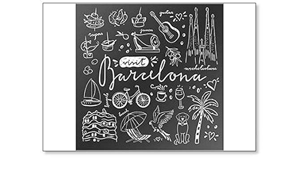 Imán para nevera con diseño de los símbolos de Barcelona ...