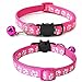 BINGPET Breakaway Cat Collar with Bell, Kitten Puppy ID Collars (Bow Tie & Paw Print)