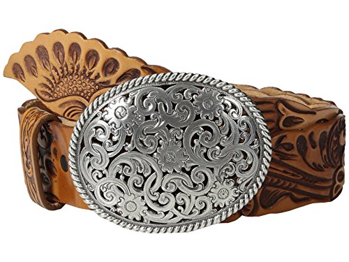 Justin women s botanical west 1 5/8" belt tan belt 36