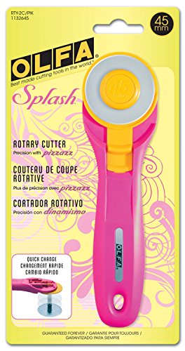 Olfa Splash Rotary Cutter 45mm Fairy Floss Pink