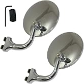 4 in. Stainless Steel Door-Edge Peep Mirrors, Left &amp; Right, Chrome Pair