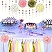 Pistha 30 PCS Bachelorette Party Decorations Party Decoration Paper 8 PCS Tissue Paper Pom Pom 20 PCS Tissue Tassel 2 PCS Garland Polka Dot Paper with Some Golden Lines