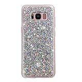 Urberry Samsung Galaxy S8 Case, Luxury Sparkle Glitter Case Cover for Galaxy S8 with a Free Screen Protector (Silver)