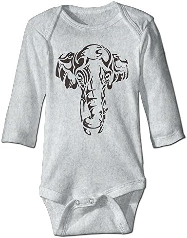 DETED Elephant Full Body Fashion Boy &amp; Girl Infants Romper Climb Clothes Size24 Months Ash