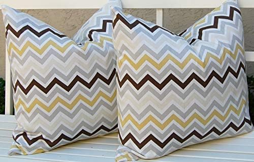 Alicert5II Pillow Chevron Decorative Throw Pillow Covers18 x 18 Throw Pillow Covers Accent Pillows Missoni Style Pillow Covers Neutral Collection