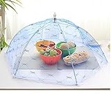 Drhob Food Covers Umbrella Style Anti Fly Mosquito Kitchen diameter 65cm cooking Tools meal cover Hexagon gauze table food cover (Color random)