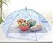 Drhob Food Covers Umbrella Style Anti Fly Mosquito Kitchen diameter 65cm cooking Tools meal cover Hexagon gauze table food cover (Color random)