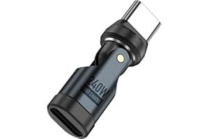 540°Rotatable USB C Adapter PD240W 48V / 5A Fast Charging & 480Mbps Data Transfer Connectors Aluminum Durability Design Degre